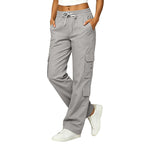 2026 Spring Summer New Style European Cotton Linen Casual Multi Pocket Stylish Work Pants Trendy Multi Pocket Women's Long Pants Women