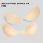 Banana-shaped One-piece Invisible Silicone Strapless Bra Nipple Covers