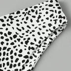 Fresh And Chic High-waisted Bandeau Style With A Polka-dot Print