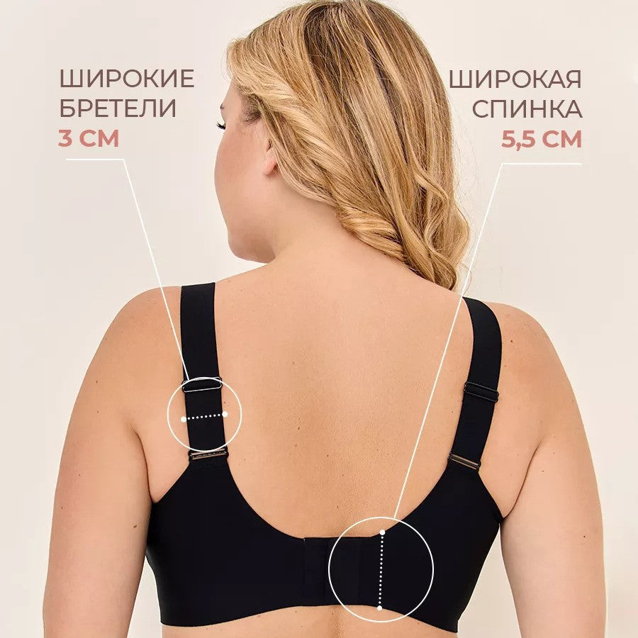 Seamless Large Bust Friendly Push Up Bra With Underarm Control Wireless Jelly Gel Padded Womens Lingerie