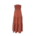 Fashionable Shoulder Midi Dress For Europe And America