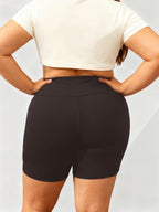 Plus Size Biker Shorts For Women High Waist Tummy Control Soft Stretch Workout Yoga Compression Shorts