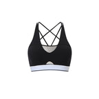 Womens Deep V-Neck Contrasting-Color Back-Cheerful Strap Bra