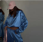 2026 Europe And The United States Cross-border Women's Clothing Spring And Summer New Fashion Trend Loose Sweater Coat Wide Leg Trousers Sports Suit