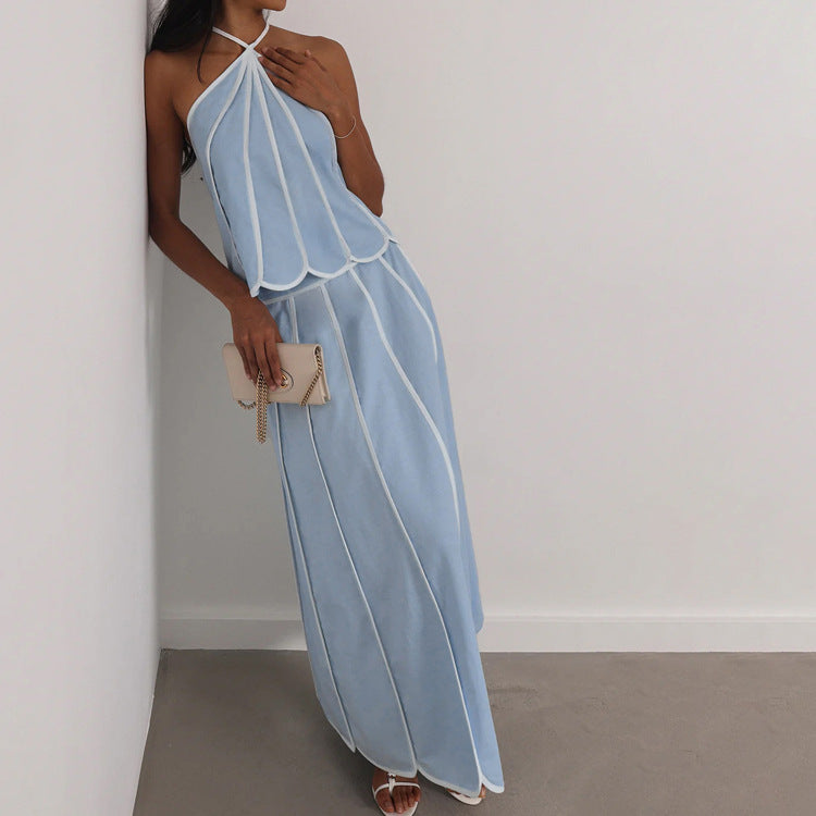 Summer Womens Street-Style Long Skirt Set