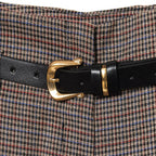 Women's High-waisted Straight-leg Trousers With A Belt