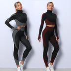 Army Green Seamless Three-Piece Set