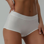 Unisex Sport Boyshorts Underwear EU Sizing,Cotton Neutral Aesthetic Sexy High Cut Briefs, Warm Earth Tones Solid Color Panties