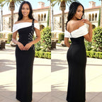 C7783 Cross-border 2026 New One-Shoulder Evening Dress, Mermaid Long Gown, Luxurious Rhinestone Embellished Bodycon Dress For Banquets