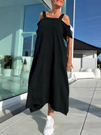 New Womens Strap Loose-fitting Long Dress