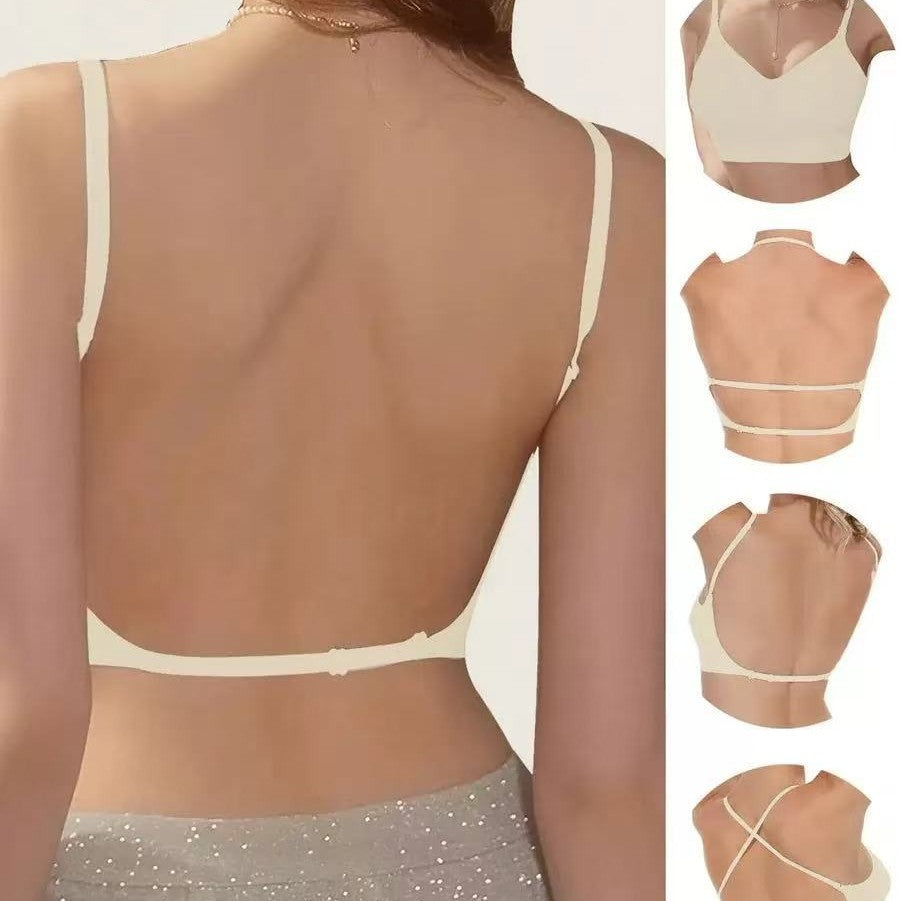 Seamless Full-Coverage Backless Bra Thin U-Shape Beauty Back Style