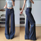 Short-statured Edgy Buttoned Bootcut Suit Pants