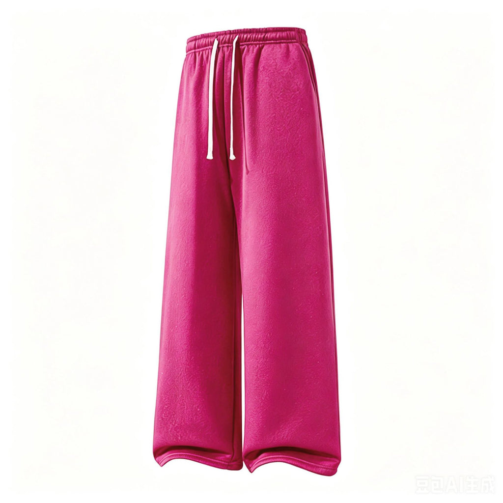 Straight-leg Drawstring Casual Cotton Pants For Women