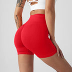 Summer New High-Waisted Butt-Lifting Fitness Pants For Women, Sports Tummy Control Cycling Leggings, Peach Butt Yoga Shorts