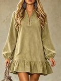 European And American Autumn Loose-fitting Long-sleeved Dress