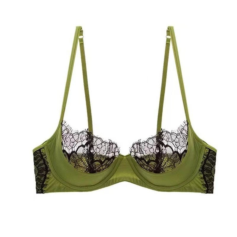 French-style Alluring Eyelash Lace Bra Ultra-thin
