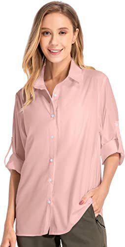 Women's Long-Sleeved Sun Protection Shirt Quick-Drying Outdoor Fishing Hiking Shirt