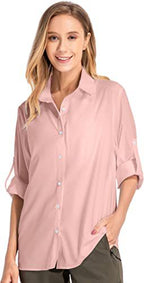 Women's Long-Sleeved Sun Protection Shirt Quick-Drying Outdoor Fishing Hiking Shirt