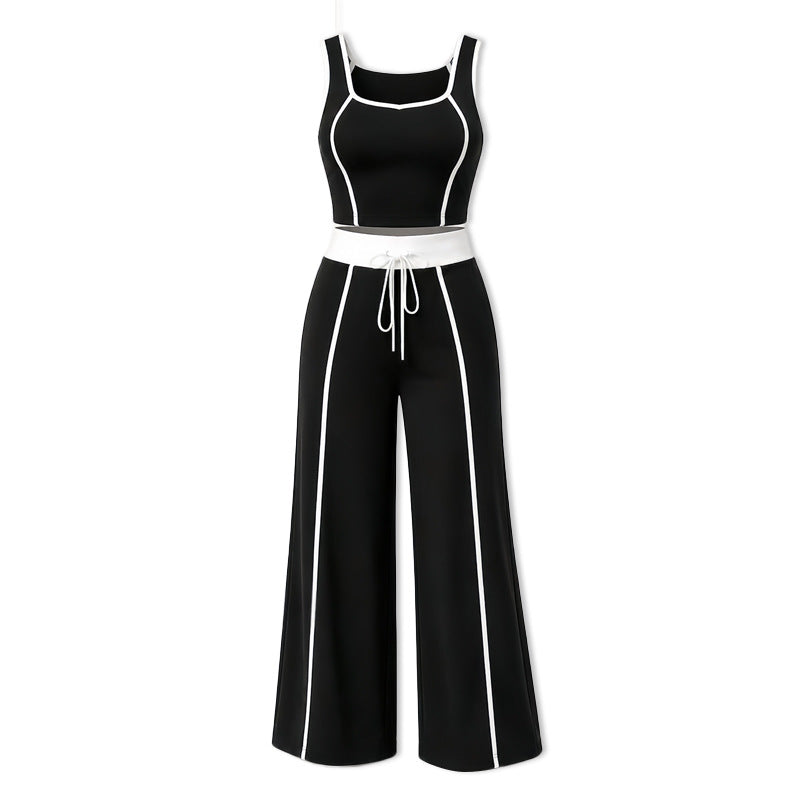 New Cross-border Yoga Outfit For Women, Color-blocked Sports Bra, High-waisted Butt-lifting Pants, Pilates Fitness Outfit