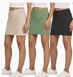 Cross-Border Amazon Slit High-Waisted Hot Girl Summer New Fake Two-Piece Anti-Exposure Skirt Sports Short Skirt Dropshipping
