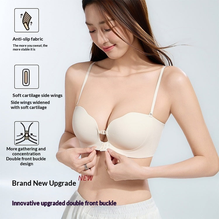 Strapless Womens Bra For Small BustsWith PushupA Beautiful Back DesignAnd Invisible Support To Prevent Sagging