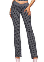 Cross-border Halter Neck Polka Dot Tank Top, Long Pants, Bell-bottom Pants, Beautiful Back Bra, Fitness Wear, Sportswear, Yoga Outfit Set