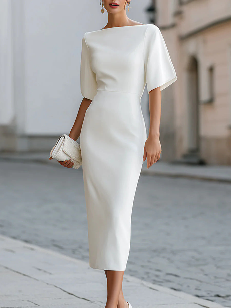 2026 European-style Elegant And Slimming Mid-length Dress For Women With A Waistline.
