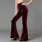 Women's Autumn Winter Velvet-form-fitting Pants For Modern Dance Training