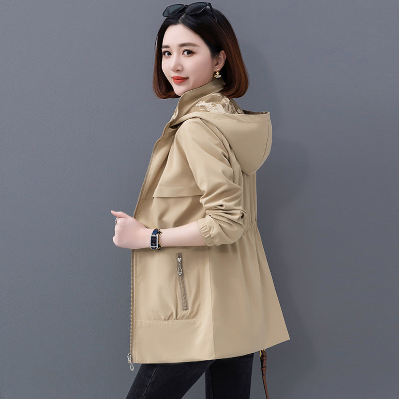Women's Casual Reversible Short Hooded Jacket