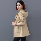 Women's Casual Reversible Short Hooded Jacket