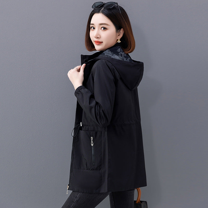 Women's Casual Reversible Short Hooded Jacket