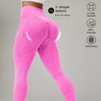 Seamless Sand-Washed High-Waisted Butt-Lifting Tight Yoga Pants