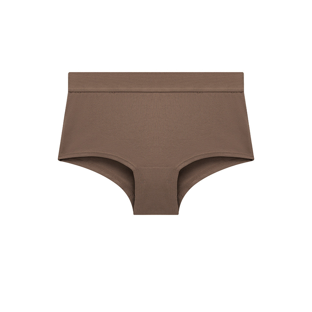 Unisex Sport Boyshorts Underwear EU Sizing,Cotton Neutral Aesthetic Sexy High Cut Briefs, Warm Earth Tones Solid Color Panties