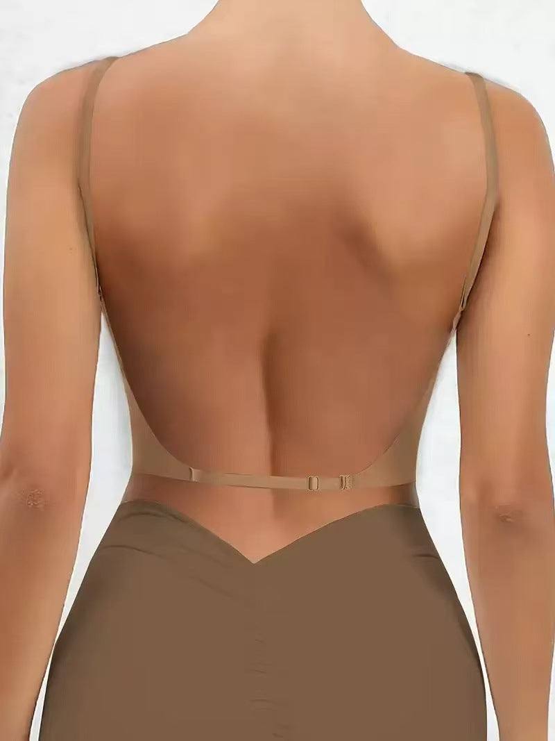 Seamless Full-Coverage Backless Bra Thin U-Shape Beauty Back Style