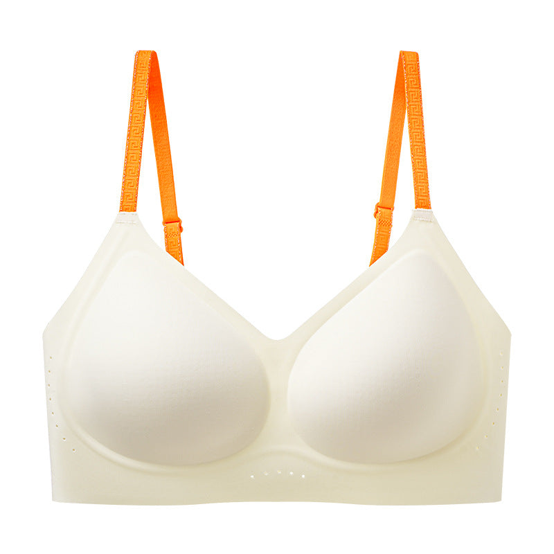 Women's Underwire Push-up Bra - Thin Seamless Breathable Lingerie for Small Busts Back Support Summer Top