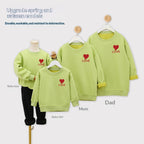 AutumnWinter Fleece-lined Extra-thick Family Matching Sweatshirts