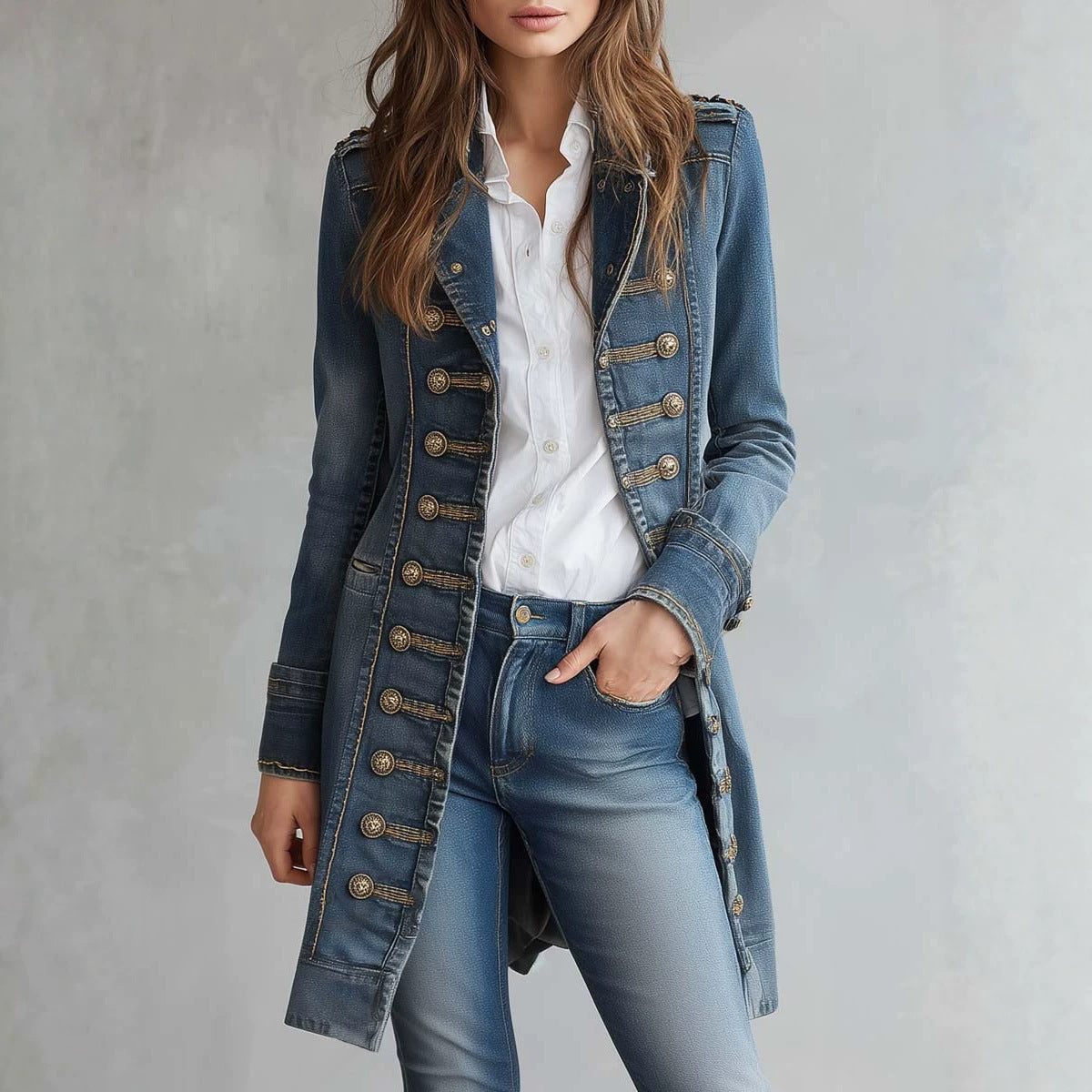 American-style Vintage Distressed Denim Jacket