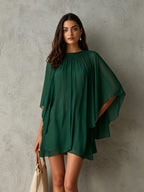 Loose-fit Batwing Sleeve Casual Women's Dress