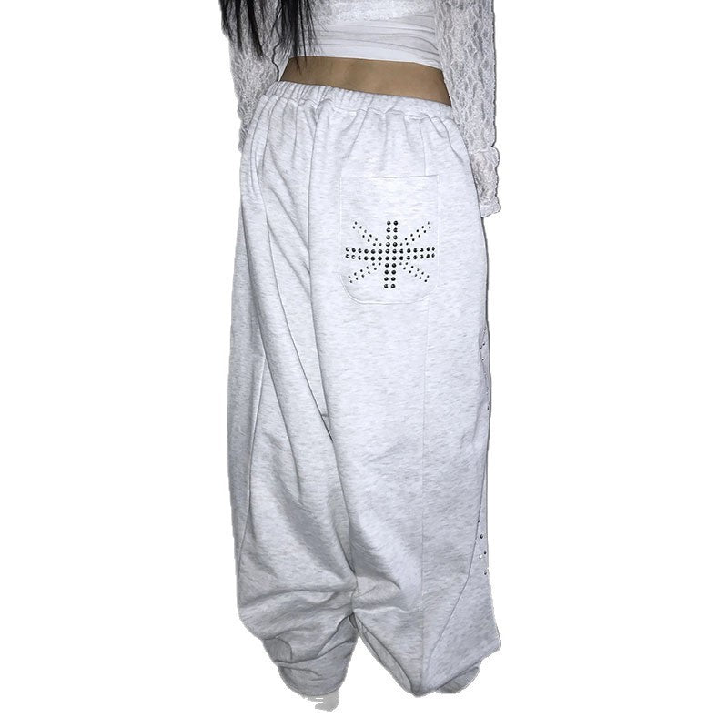 Womens Elastic Versatile Casual Trousers