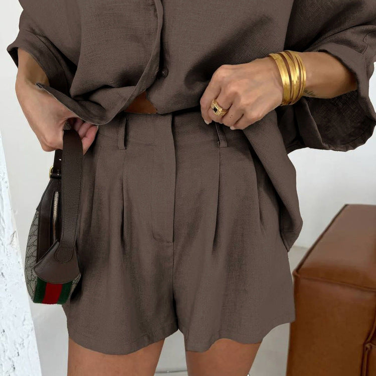 Womens Fashionable Casual Shirt Set
