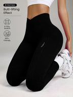 Seamless Sand-Washed High-Waisted Butt-Lifting Tight Yoga Pants