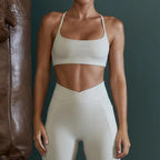 European And American Cross-border Lulu Naked Yoga Bra Women's Sports Underwear Shockproof Gathering Beauty Back Fitness Bra Top