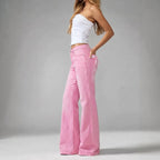 Mid-rise Dopamine-hued Wide-leg Trousers With A Bow Detail