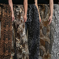 C7768 Cross-border 2026 New Women's Fashion Rhinestone Drawstring Loose Wide-Leg Pants Vintage Animal Print Casual Trousers
