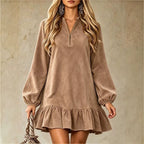 European And American Autumn Loose-fitting Long-sleeved Dress