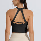 Shock-resistant High-strength One-piece Fixed Yoga Sports Bra Vest For Running