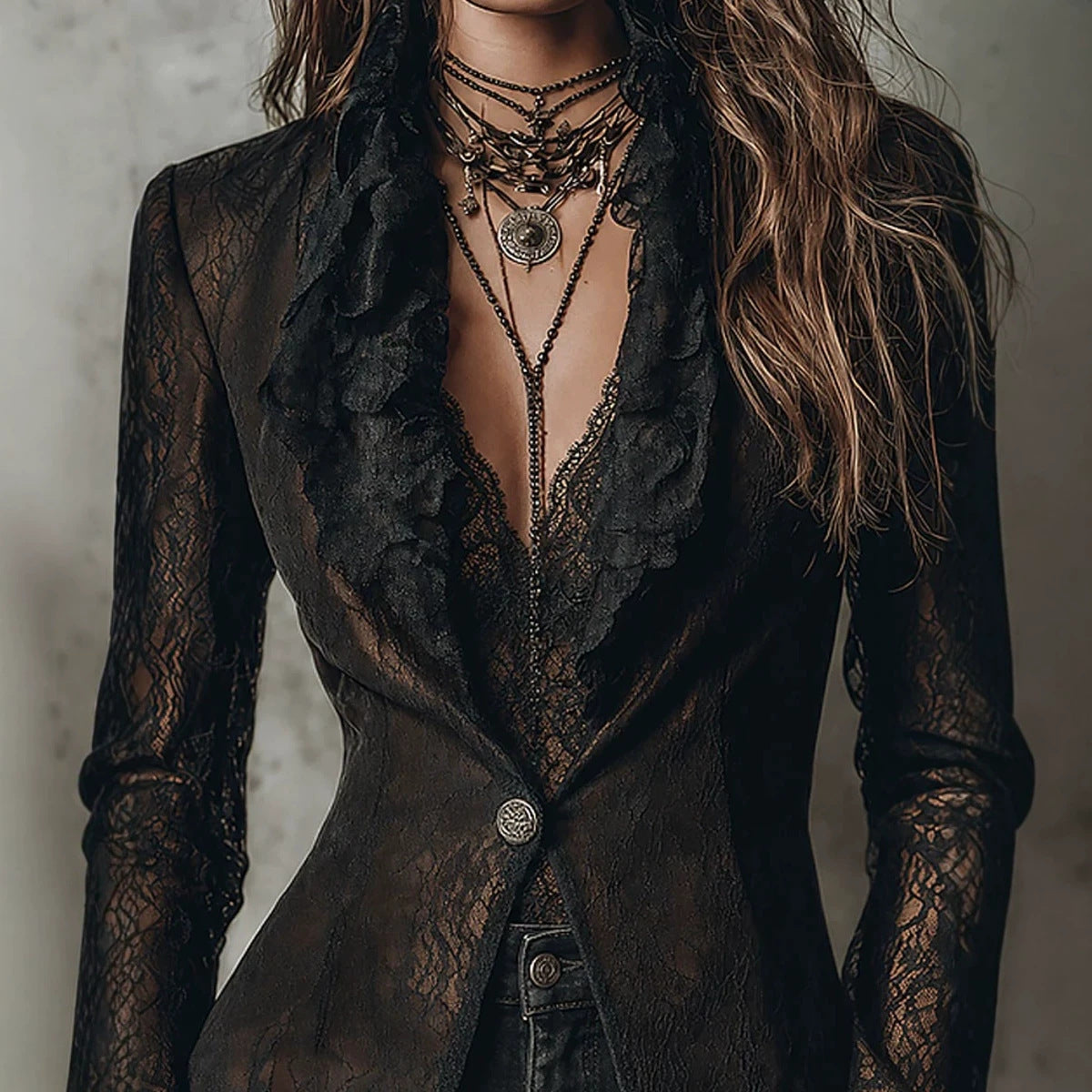Elegant Slim-fit Blazer With A Single Button