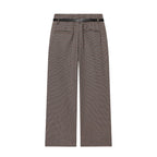Women's High-waisted Straight-leg Trousers With A Belt