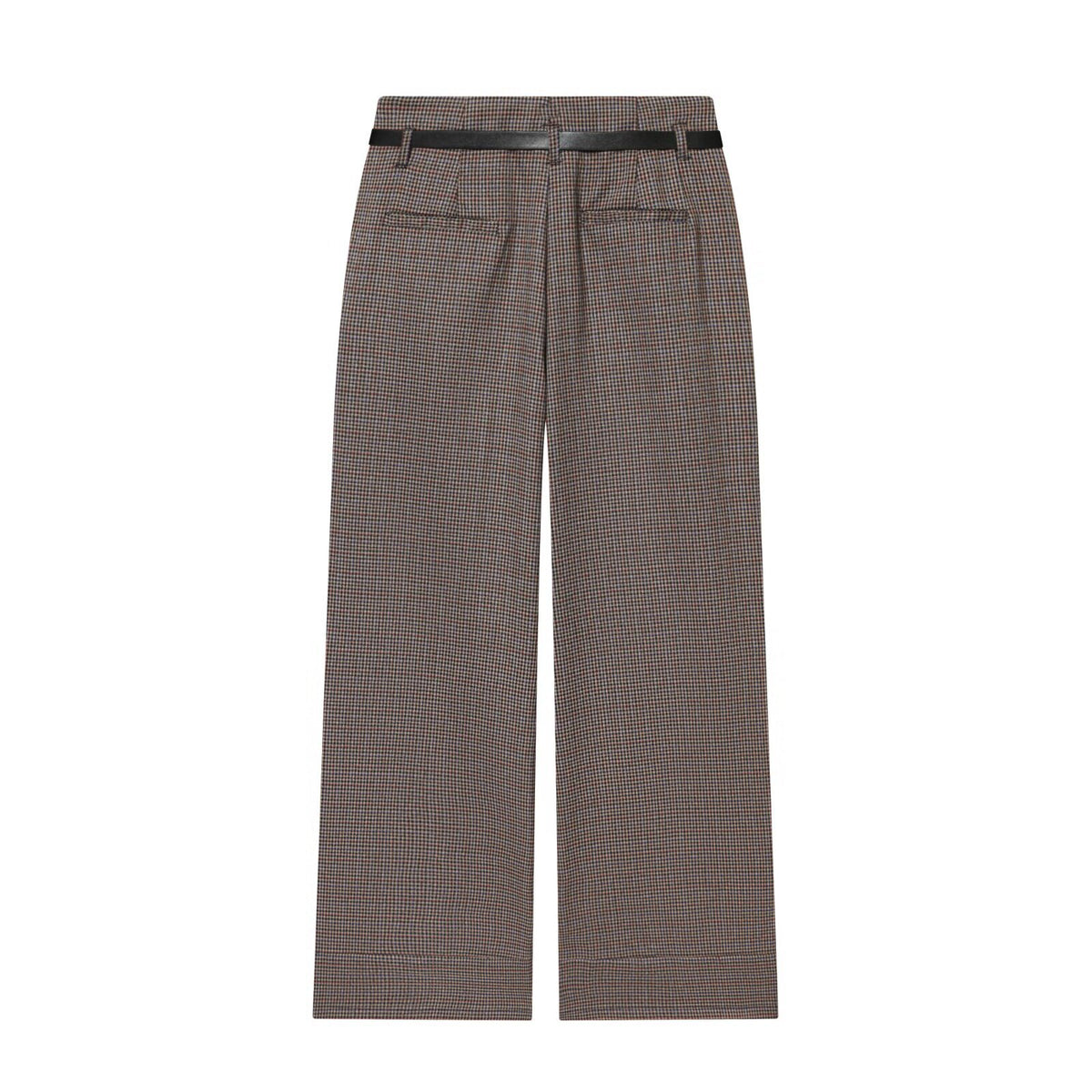 Women's High-waisted Straight-leg Trousers With A Belt