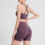Dopamine Yoga Outfit Set Back Friendly Yoga Tank Top With Built In Bra Pads High Waisted Tummy Control Yoga Shorts With Butt Lifting Effect